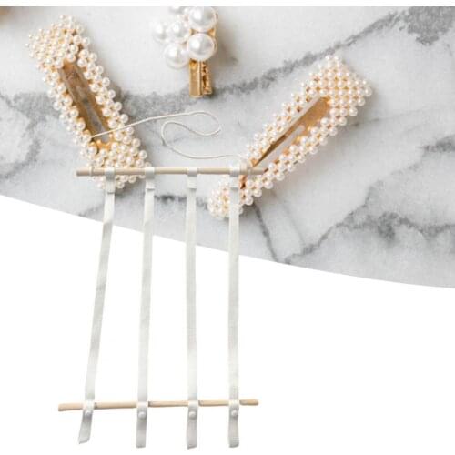 Wooden Baby Jewelry Hair Clips Display Storage Rack Holder Hairpin Hanging Organizer Photo Props