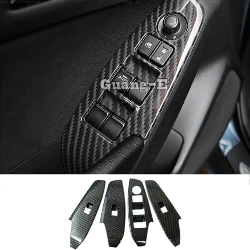 For Mazda 3 Axela M3 2014 2015 2016 2017 2018 2019 Car Cover Door Window Glass Panel Armrest Lift Switch Button Trim Frame 4pcs
