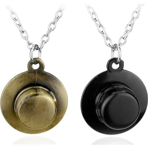 Dongsheng Hot Anime Jewelry One Piece Necklace Bronze Hat Pendant for Fans Metal Alloy Chockers Collier Men Jewelry Gift -30
