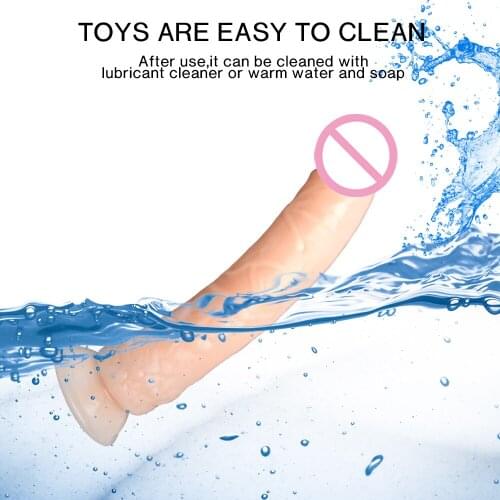 Crystal Transparent Egg-free Color Simulation Penis Woman Equipment Sex Supplies Masturbation Tool Stallion Color Penis Dildos