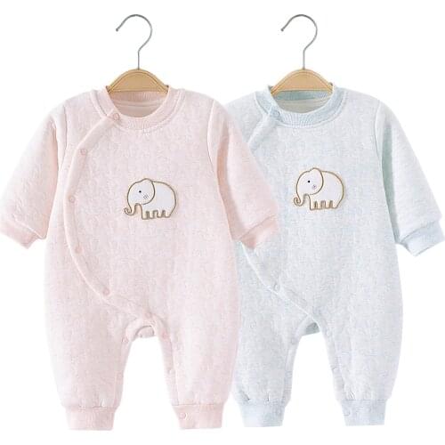 Winter Newborn Baby Boys Girls Romper One Piece Infant Boy Clothing Home Wear Cute Girls Baby Pajamas Clothing Cotton Underwear