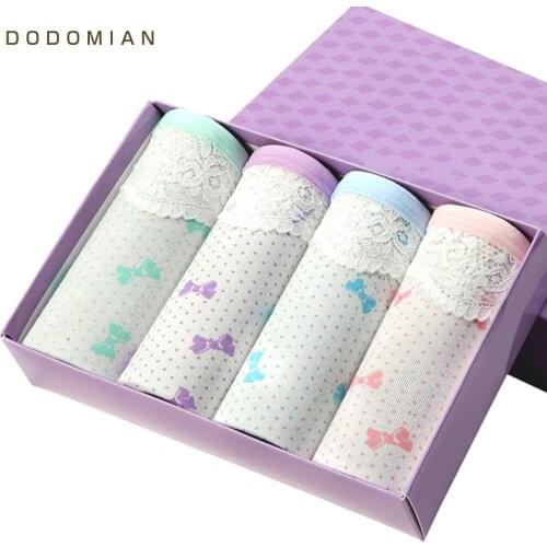 Lace Female Underwears Fashion Bow decarete Women Briefs Lace Panties Sexy Girl Lingerie Cotton Panty Push Up Culotte Femme