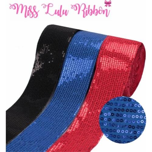 3"75mm Shiny Sequin Cutting Ribbon DIY Hair Band Gift Bowknows Making 25yards/roll Black Blue Red Small Squins Sewing Fabric