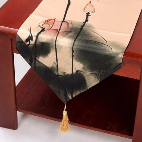 The new high-grade neo-classical Chinese ink painting table flag bird tea cloth seats bed luxury Western tablecloths coffee tabl