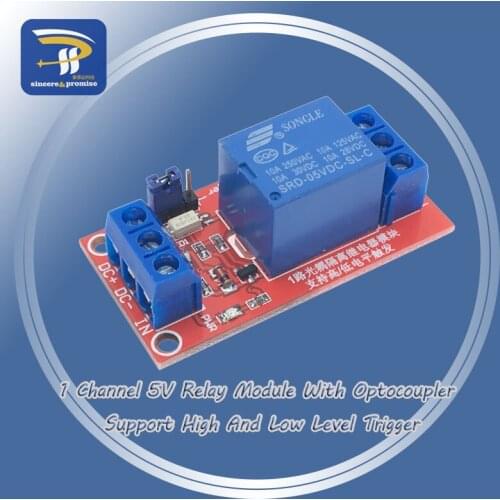 One 1 Channel 5V Relay Module Board Shield with Optocoupler Support High and Low Level Trigger for Arduino