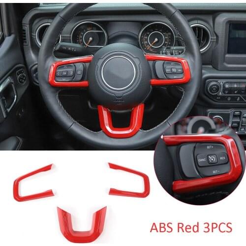ABS Steering Wheel Decoration Trim Forfor Jeep Wrangler JL JT Gladiator 2018-2020