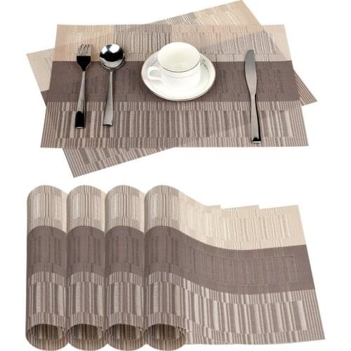 6Pcs PVC Table Mats Stand for Mugs Anti Slip Drink Insulated Heat-resistant Placemats Kitchen Accessories