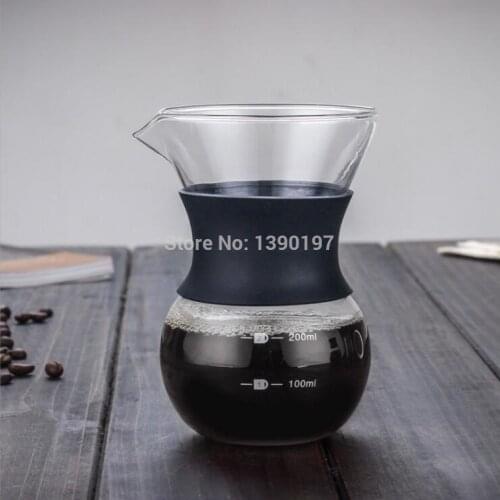 Glass Coffee Pot High-Temperature Resistant Coffee Maker Espresso Coffee Machine with stainless steel filter pot