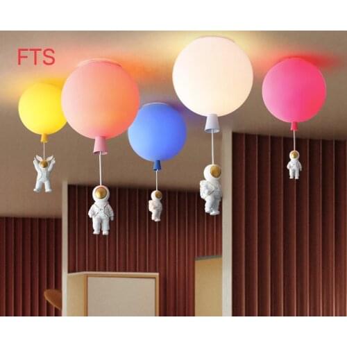 New home bedroom living room LED chandelier childrens room ceiling lamp astronaut balloon ceiling chandelier