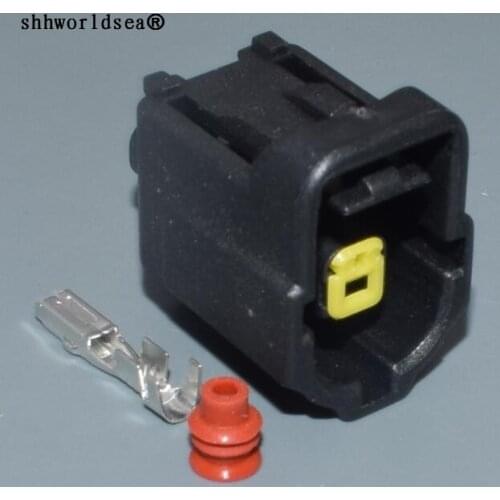 Worldgolden 1pin 1.8mm auto cable connector plug with pins and seals female waterproof wiring plug 184042-1