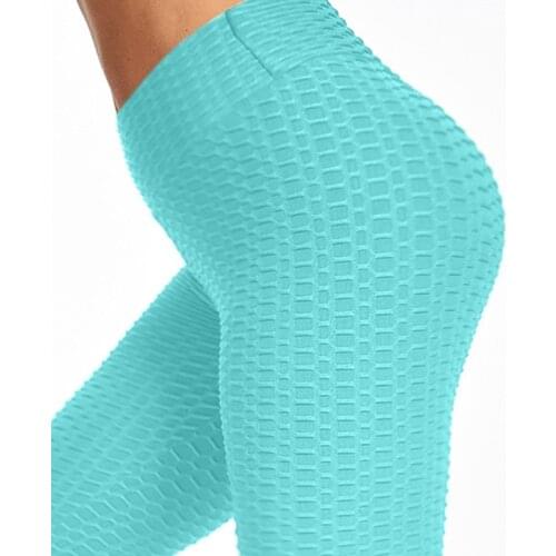 High Waisted Women Pants Push Up Jacquard Solid Leggings Gym Sport Cardio Training Gym Clothing Breathable Peach Hip Leggings