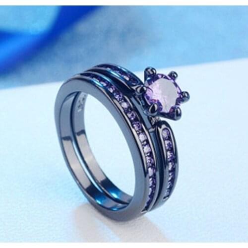 Milangirl womens wedding jewelry Classic wedding rings Inlaid Crystal Anniversary Party Accessories