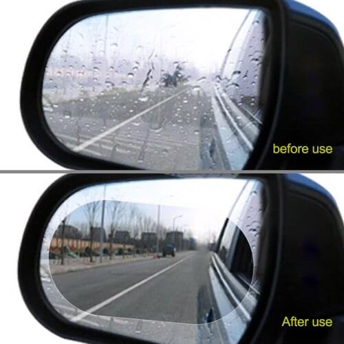 1 Pair Rainproof Film For Rearview Mirrors Waterproof Anti-fog Car Protective Film Auto Rain Proof Car Sticker
