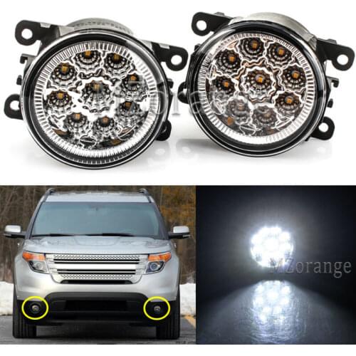 2X LED Front Bumper Fog Light Driving Lamp For Ford Explorer 2011 12 13 14 2015 foglights headlight for car accessories