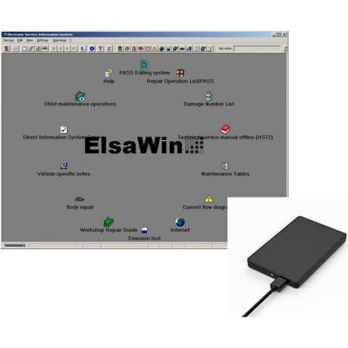 2020 New Arrival ElsaWin 6.0 work for V-W 5.3 For A-udi Auto Repair Software Elsa Win 6.0 Free Shipping Auto repair Software