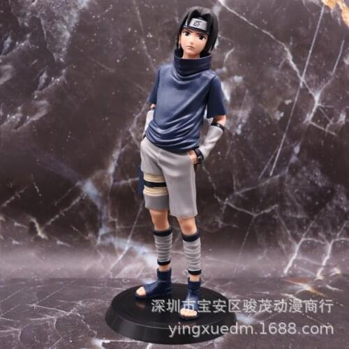Anime naruto 49th akatsuki uchiha itachi sasuke statue dx pvc action figure collection model Toy 26cm