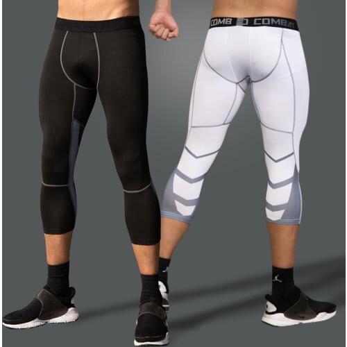 Compression Pants Mens Leggings Men Sport Fitness Sports Tights Man Running Pants Compression Men 3/4 Pants