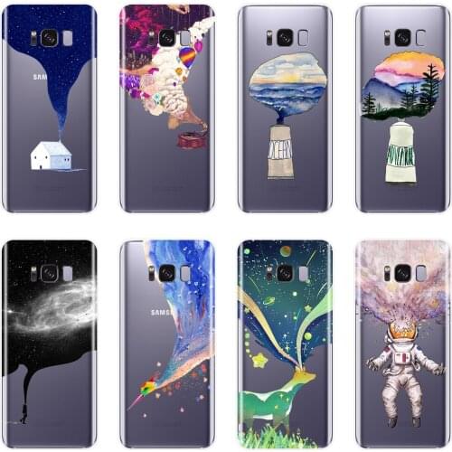 Back Cover For Samsung Galaxy Note 9 8 5 4 Art Star Space Silicone Soft Phone Case For Samsung Galaxy S5 S6 S7 Edge S8 S9 Plus