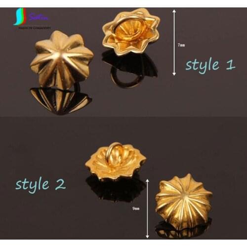 Pure Copper Cloth Buckle DIY Leather Bag Accessories Leather Carving Leather Art Decorative Buckle Button Chrysanthemum S303P