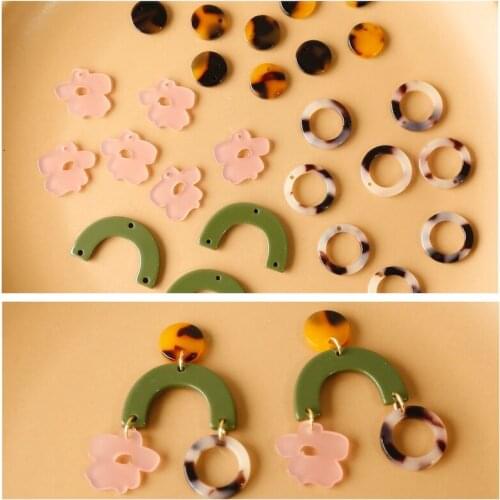 Ins style designer earrings combination series acrylic resin pendant DIY earrings jewelry accessories materials