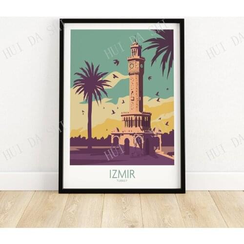 Izmir Poster Turkey Wall Art | Wall Art | Travel Poster | Artwork | Art Print Gift Idea