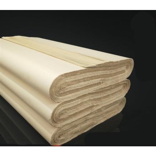 Chinese Rice Paper 100sheet Bamboo Pulp Paper Thicken Half-Ripe Xuan Paper for Chinese Painting Calligraphy Practice Papel Arroz