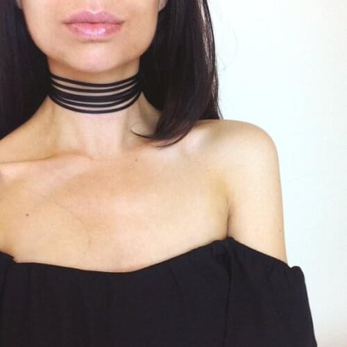 Summer Newest Fashion Jewelry Accessories White Multilayer Lace Tattoo Choker Necklace for Couple Lovers