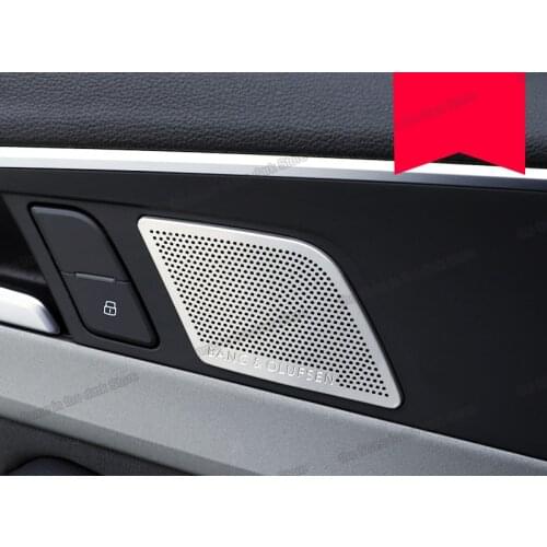 Lsrtw2017 car rear door audio sound speaker trim for audi a4 b9 2017 2018 2019 2020 2021 a5 accessories sportback handle