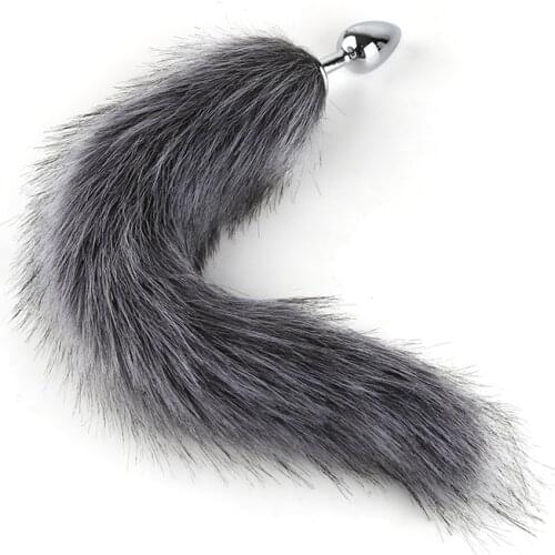 Metal Long Anal Butt Plug Sex Toy Animal Role Play Cosplay Fox Tail Sex Products Shop Sexy Butt Plug Adult Accessories for Woman