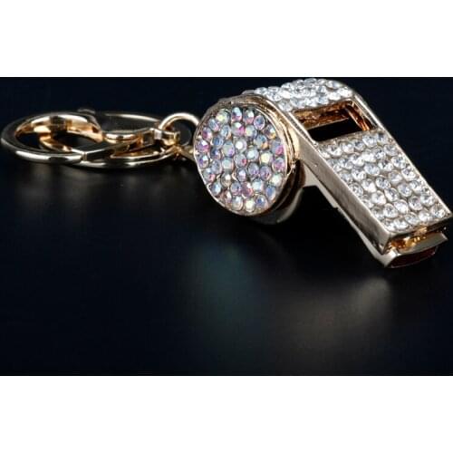 MQCHUN Crystal Whistle Keychain Car Key Chain Ring Holder Metal Keyring Porte clef Gift Women Souvenirs Bag Pendant -15