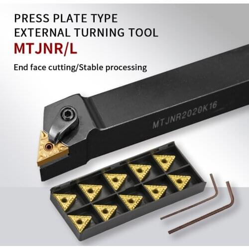 MTJNR/L MTJNR1616 MTJNR2020 MTJNR2525 MTJNR3232 External Turning Tool Holder TNMG16 Carbide Inserts Lathe Cutting Tools Set