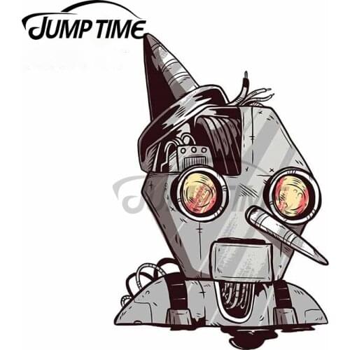 Jump Time 13 x 9.1cm Vintage Robot Auto Decal Fashion Occlusion Scratch Anime Car Stickers Suitable for Fold GTR EVO SX