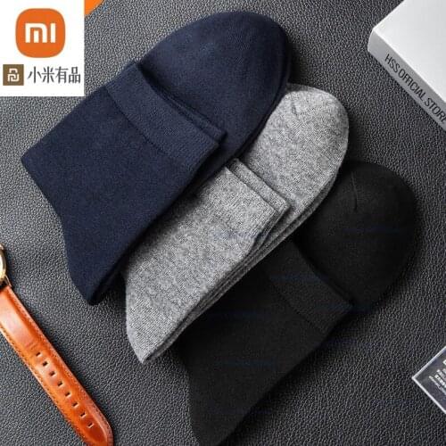 Xiaomi 10Pairs Box Pack Mens Cotton Socks Black Business Men Socks Soft Breathable Summer Winter for Man Boys Gift 39-45 Size