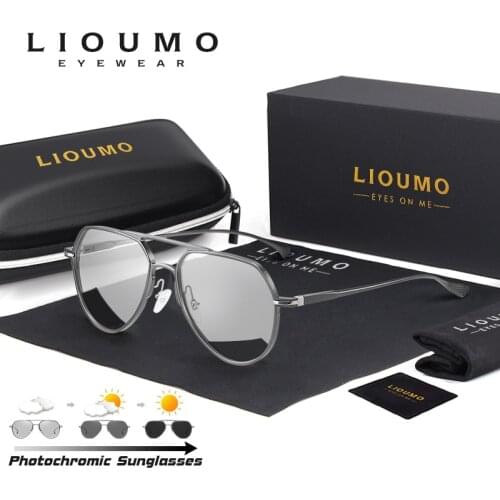 LIOUMO Brand Sunglasses For Men Polarized Photochromic Driving Glasses Women Eyewear Chameleon Anti-Glare Lens gafas de sol