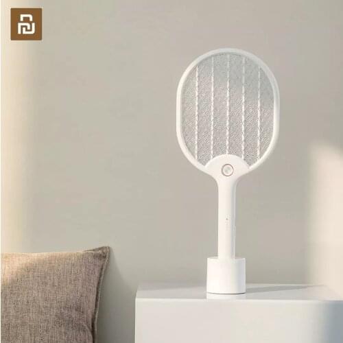 Xiaomi Youpin Jordan&Judy Rechargeable Electric Mosquito Swatter Pure White Grid Assisted By LED Lighting Double Safety Switch