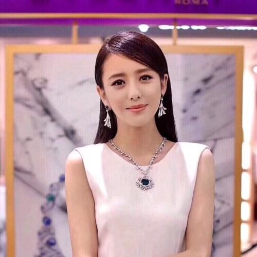 Hot Brand Custom Jewelry For Women Wedding Green Crystal Party Jewelry Set B brand Party Banquet Neckacle Earrings Bangle