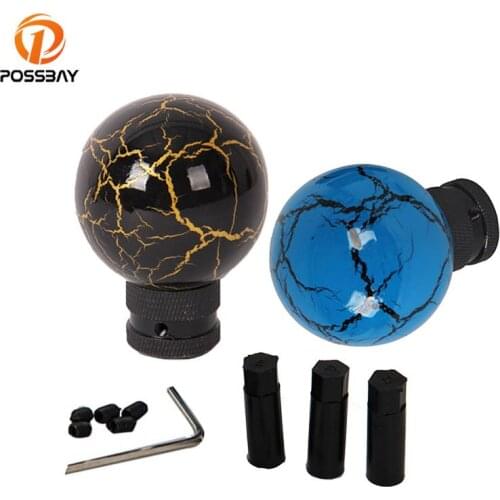 POSSBAY Ball Type Car Gear Shift Knob Stick Car Styling Manual Shift Lever Transmission Shift Shifter Lever Cover Interior Parts