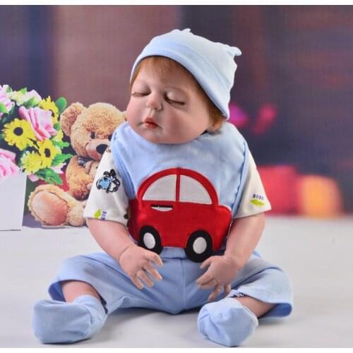 KEIUM Real 23 Inch Full Silicone Reborn Baby Boy For Kids Playmates Lifelike Sleeping Boneca Reborn Dolls Kids Birthday Gifts