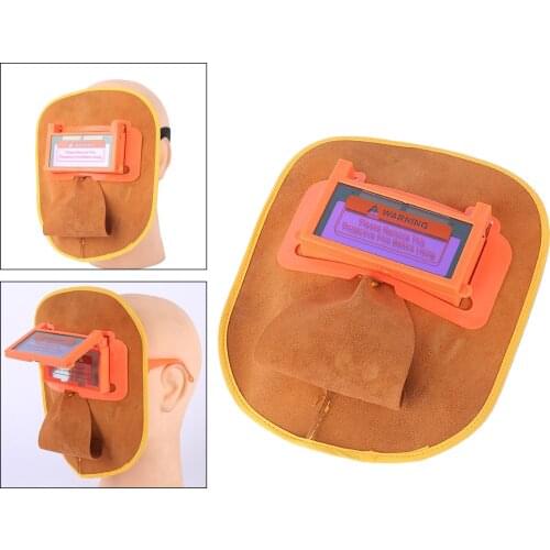 Welding Eyes Mask Leather Welding Protect Lens Glasses Safe Hood