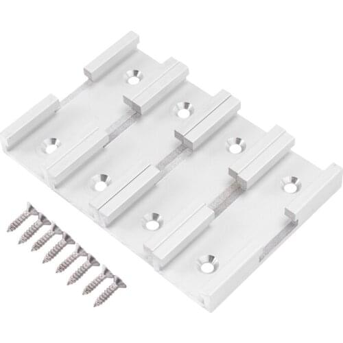 Aluminium Alloy T-Track Cross Connecting Parts Woodworking T-Slot Miter Track Jig With Screws Carpenter Woodworking Tools