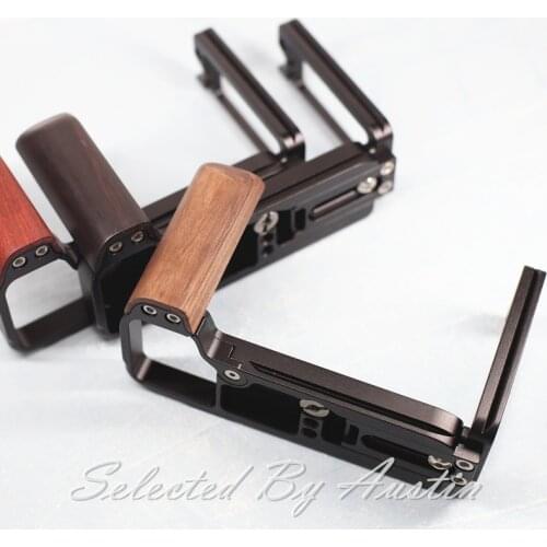 Extendable Hand Grip W L Plate Bracket For Sony A7C Quick Release Plate Arca Swiss Walnut Hand Made