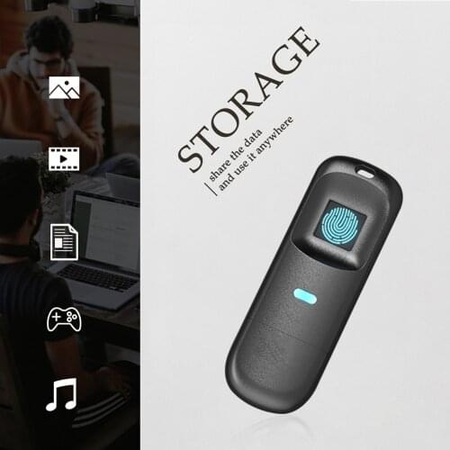 USB Flash Drive High-speed Fingerprint Encrypted Zinc Alloy USB 2.0 Pendrive 128GB 64GB 32GB Thumbdrive Jump Drive Security USB