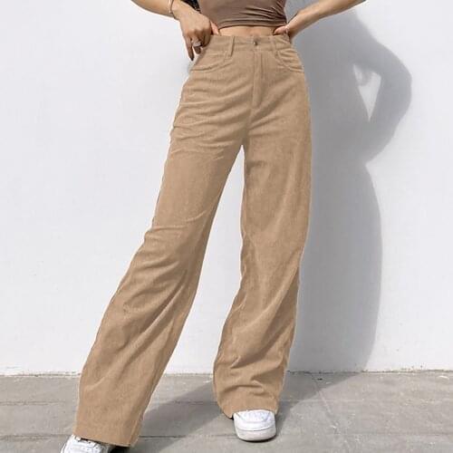 2021 New Spring Fashion Jeans Women Pants Solid Mid Waisted Wide Leg Pants Straight Casual Baggy Trousers Jean Femme new 629