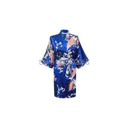 Womens Solid royan silk Robe Ladies Satin Pajama Lingerie Sleepwear Kimono Bath Gown pjs Nightgown 17 colors#3699