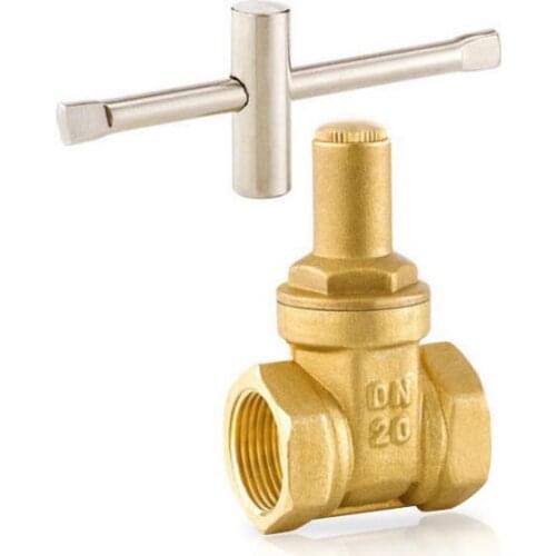 1/2" 1 Inch DN15 DN20 DN25 Gate Valve Female thread Brass Sluice Valve With Lock For Oil Water Gas