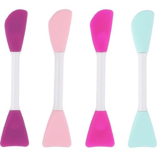 1PC Double-headed Silicone Facial Cleansing Makeup Face Mask Brush Mask Stick Soft DIY Cosmetic Beauty Skin Care Tools