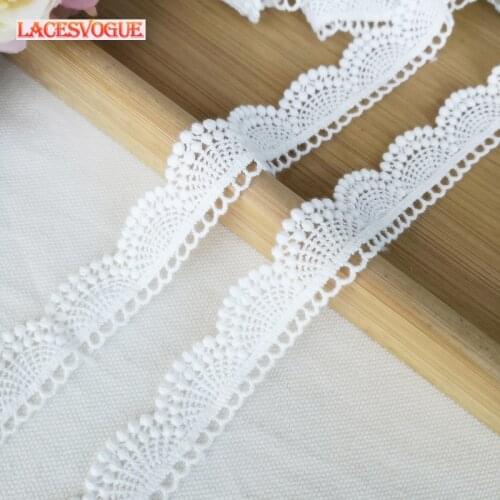 19yards 2cm Cotton embroidery Lace ribbon Handmade DIY material Garment needlework sewing accessories clothing edge fabric 634