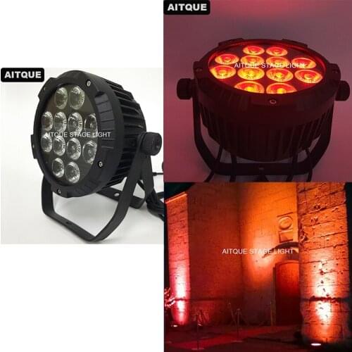 50lot Outdoor waterproof led par 12x15w led slim par can rgbaw led par ip65 spotlight wash light
