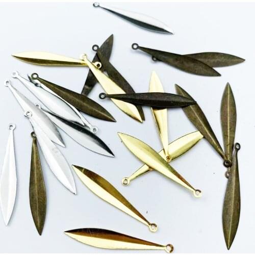 50Pcs Metal Crafts Bronze/Gold/Silver Connectors Flower Filigree Wraps For DIY Scrapbook Home Decor Crafts 33x5.5mm 50Pcs