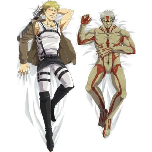 BL Male New Japanese Anime Attack on Titan Reiner Braun Throw Otaku Dakimakura Gifts Bedding Hugging Body Pillow Case 150x50 CM